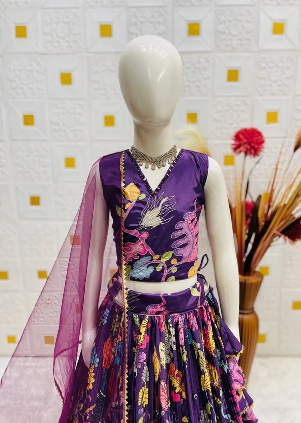 Premium_Quality_Wine_Color_Girls_Lehenga_Choli_Set_Ready_to_Wear