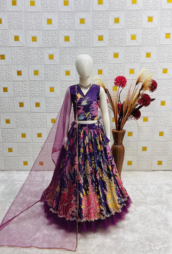 Premium_Quality_Wine_Color_Girls_Lehenga_Choli_Set_Ready_to_Wear