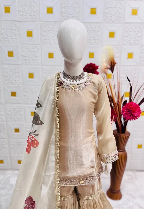 Launching_New_??signer_Party_Wear_Look_Heavy_Pure_GMY_SILK_Top_Sharara_&_Dupatta_Set