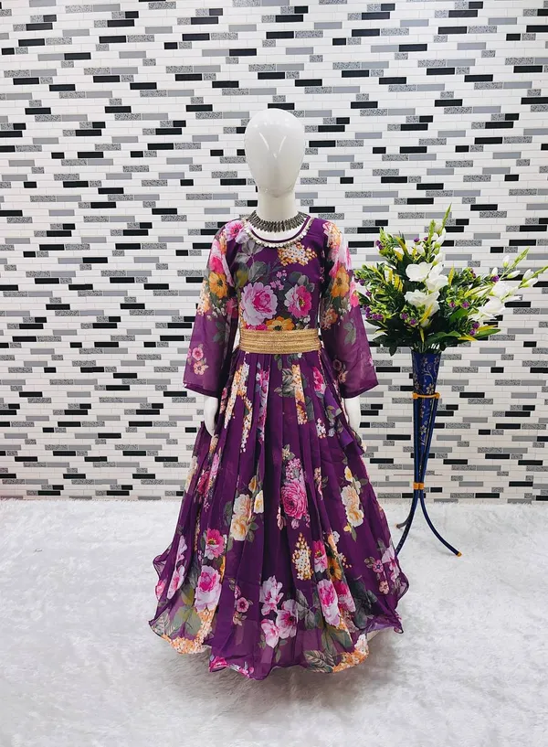 Violet_Presenting_New_Designer_Heavy_Faux_Georgette_With_Digital_Print_Work_Gown_For_Girls