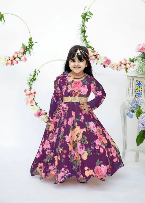 Violet_Presenting_New_Designer_Heavy_Faux_Georgette_With_Digital_Print_Work_Gown_For_Girls
