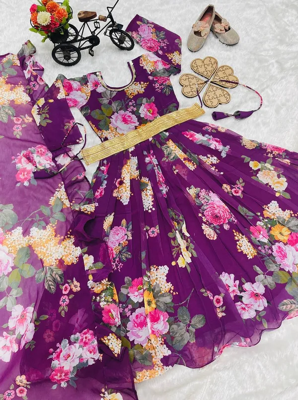 Violet_Presenting_New_Designer_Heavy_Faux_Georgette_With_Digital_Print_Work_Gown_For_Girls