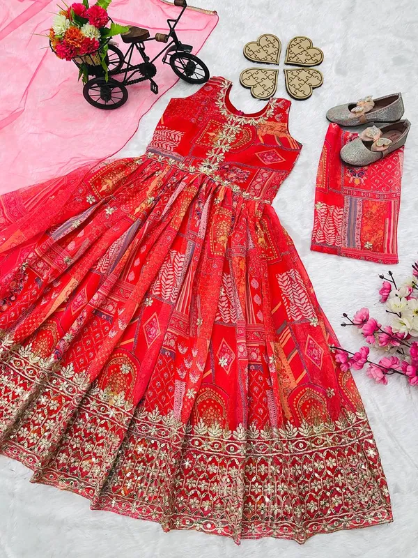 Pink_New_Designer_Heavy_Faux_Georgette_Embroidered_Sequins_Work_Gown_For_Girls