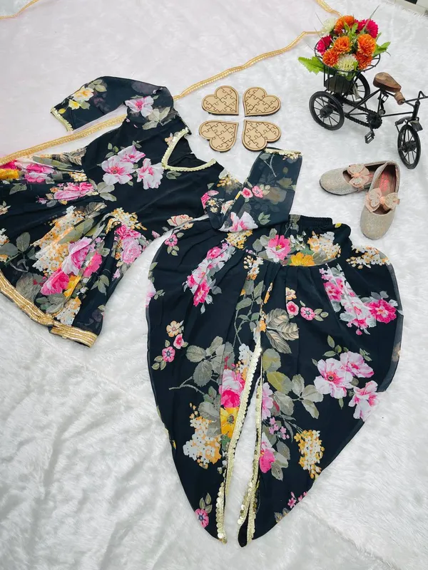 Black_New_Designer_Heavy_Faux_Georgette_Dhoti_Salwar_Suit_For_Girls