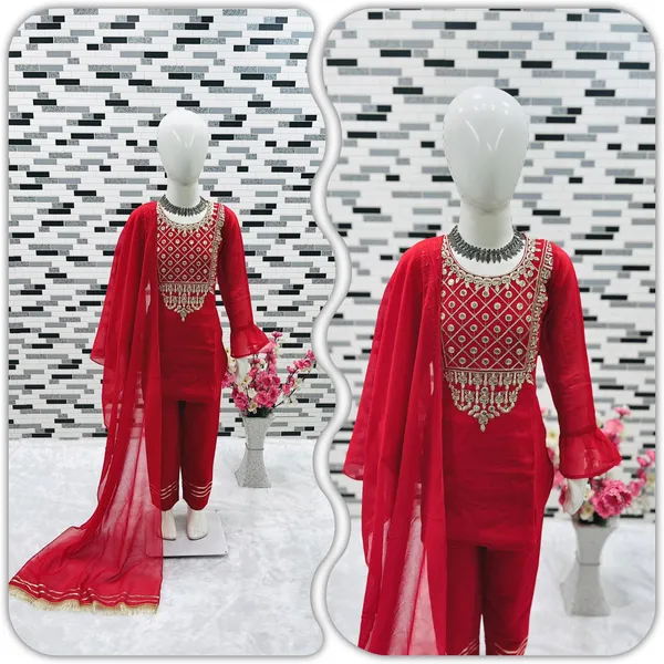 Maroon_New_Designer_Heavy_Faux_Georgette_Embroidery_Work_Top_And_Bottom_For_Girls