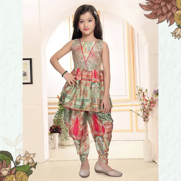Green_Presenting_New_Designer_Dhoti_Salwar_Suit_For_Girls