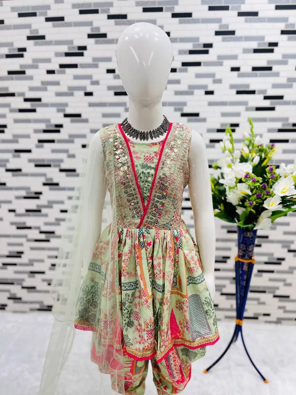 Green_Presenting_New_Designer_Dhoti_Salwar_Suit_For_Girls