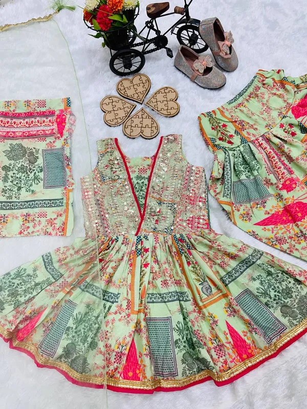 Green_Presenting_New_Designer_Dhoti_Salwar_Suit_For_Girls