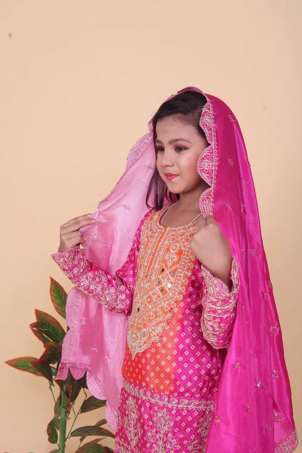 Pink_Pure_Chinon_With_Heavy_Embroidery_Cording_Dori-Sequins_Work_Fully_Stitched_Top_&_Bottom_And_Dupatta_Set_For_Girls