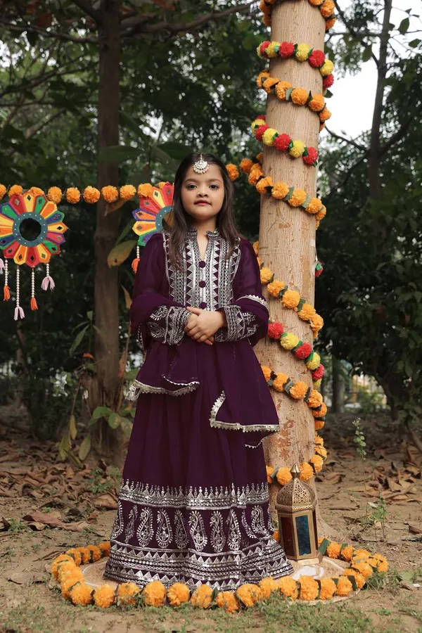 Dark_Brown_Launching_New_Collection_Beautiful_Gown_Set_For_Girls