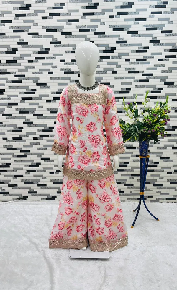 White_Full_Stitched_Top_With_Sharara_And_Dupatta_For_Girls
