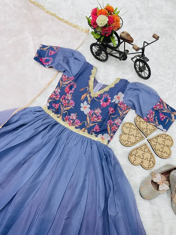 Blue_New_Designer_Taffeta_Silk_Organza_With_Digital_Print_Work_Gown_For_Girls
