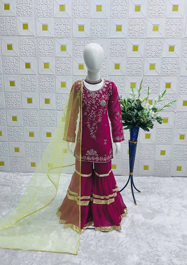 Pink_Trending_Top_With_Sharara_And_Dupatta_For_Girls