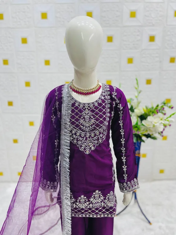 Purple_Trending_Top_With_Bottom_And_Dupatta_Set_For_Girls