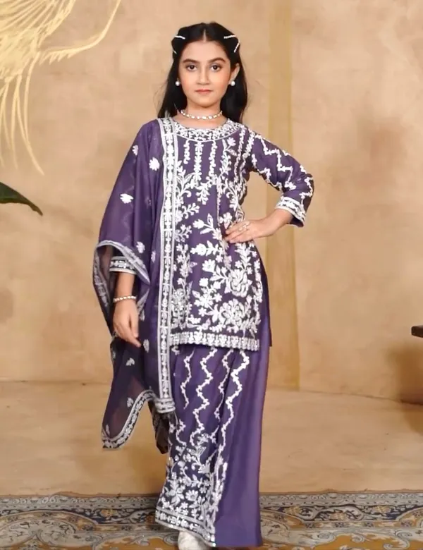 Purple_Designer_Wear_Top_With_Sharara_And_Dupatta_Set_For_Girls