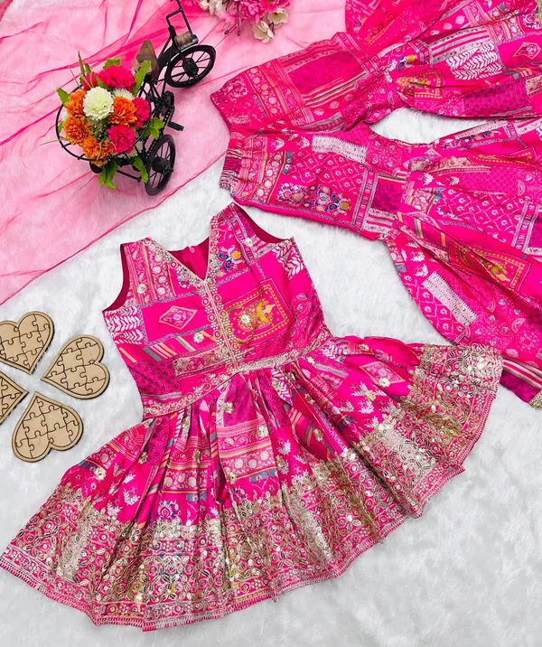 Pink_New_Designer_Heavy_Japan_Satin_Embroidery_Work_Top_And_Sharara_For_Girls