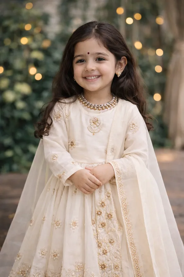 Launching_New_Collection_Beautiful_Kids_Off_White_Gown_Full_Sttiched