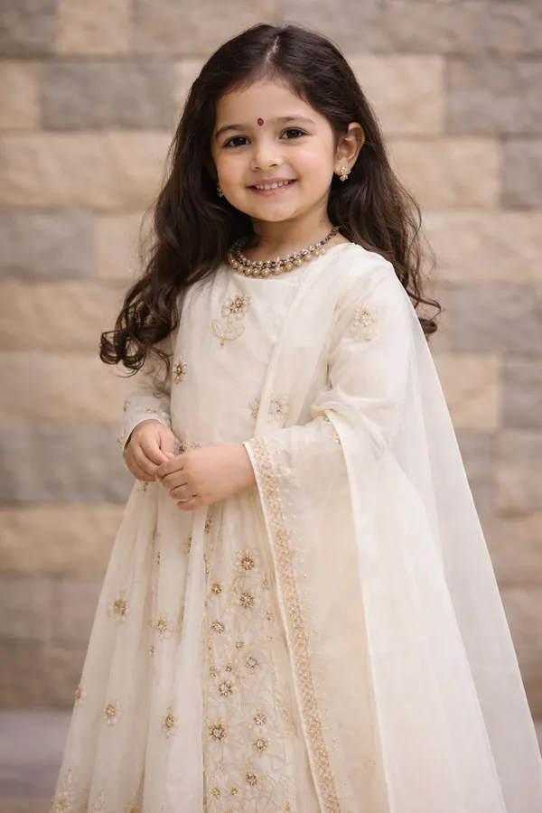 Launching_New_Collection_Beautiful_Kids_Off_White_Gown_Full_Sttiched