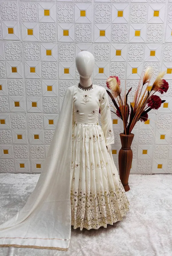 Launching_New_Collection_Beautiful_Kids_Off_White_Gown_Full_Sttiched