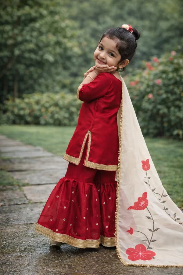 Trending_Launching_New_??signer_Party_Wear_Look_Heavy_Fendi_Silk_Top_Sharara_&_Dupatta_Set