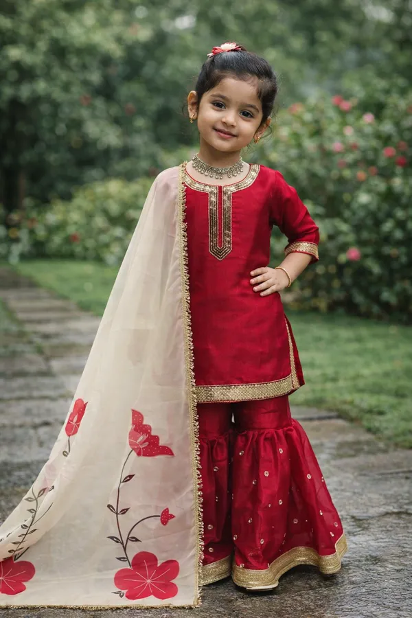 Trending_Launching_New_??signer_Party_Wear_Look_Heavy_Fendi_Silk_Top_Sharara_&_Dupatta_Set
