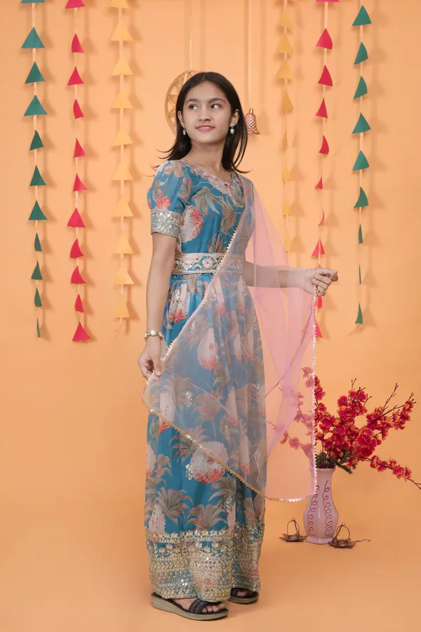 Blue_New_Designer_Heavy_Faux_Georgette_Gown_For_Girls
