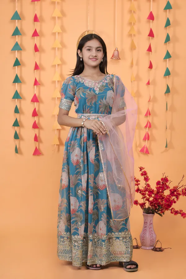 Blue_New_Designer_Heavy_Faux_Georgette_Gown_For_Girls