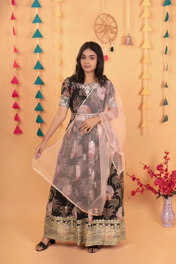 Black_New_Designer_Heavy_Faux_Georgette_Gown_For_Girls