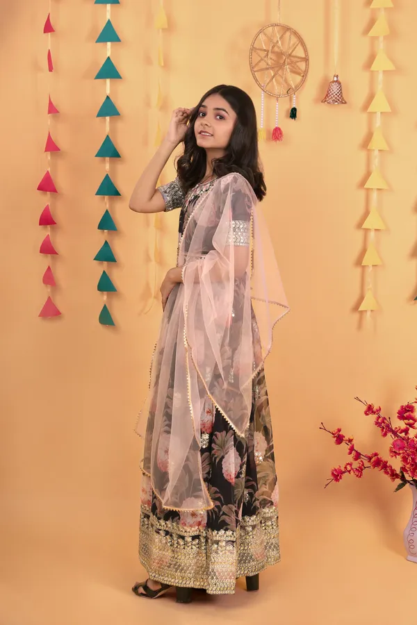 Black_New_Designer_Heavy_Faux_Georgette_Gown_For_Girls