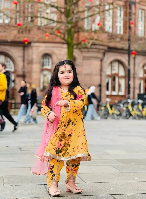 Yellow_New_Designer_Heavy_Faux_Georgette_Dhoti_Salwar_Suit_For_Girls