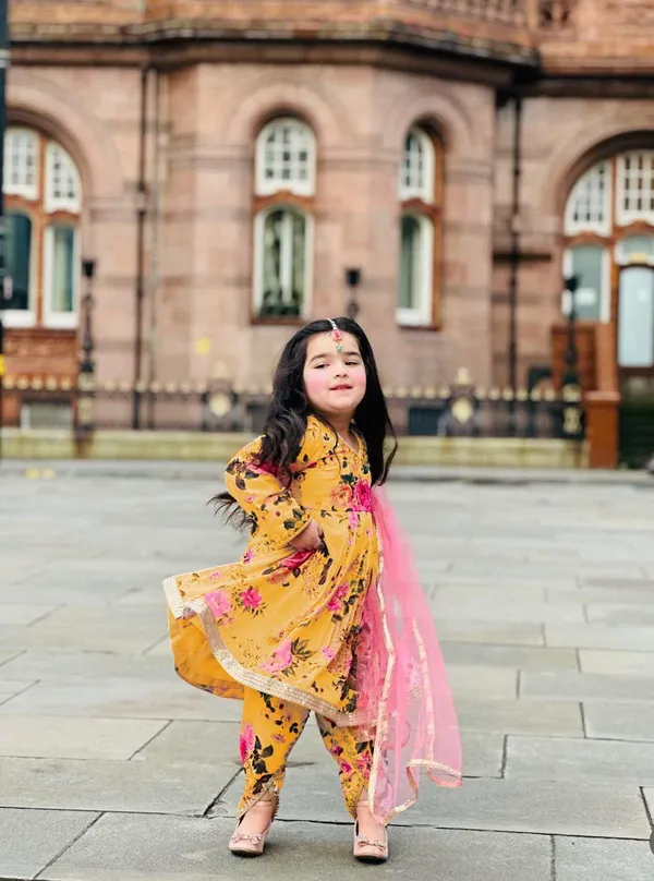 Yellow_New_Designer_Heavy_Faux_Georgette_Dhoti_Salwar_Suit_For_Girls