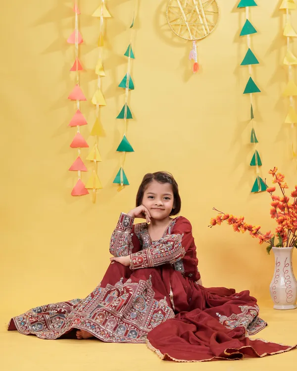 Maroon_New_Festival_Heavy_Pure_Vichitra_Lehenga_Choli_For_Girls