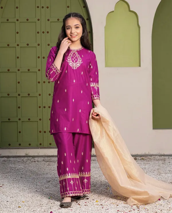 Pink_Trending_Top_With_Sharara_And_Dupatta_For_Girls