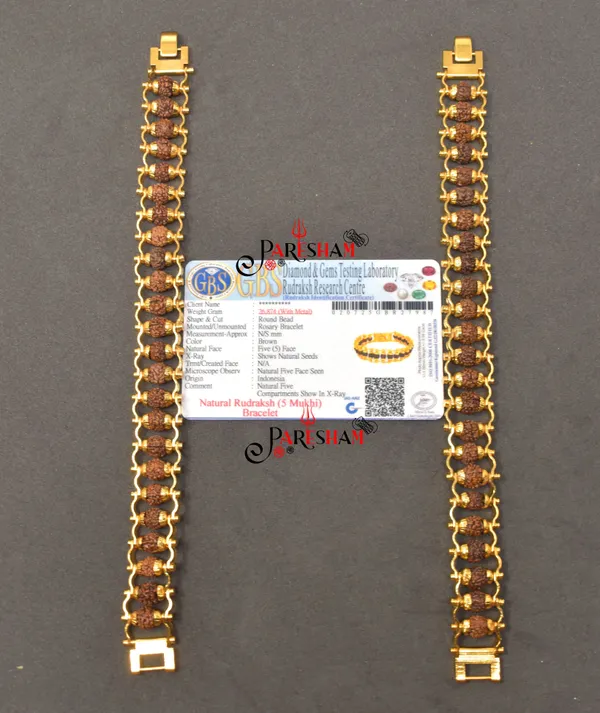 Brown_Gold_Plated_Modern_Rudraksha_Bracelet_Set_0F_2_Bracelet_|_5_Mukhi_Rudraksha_Beads