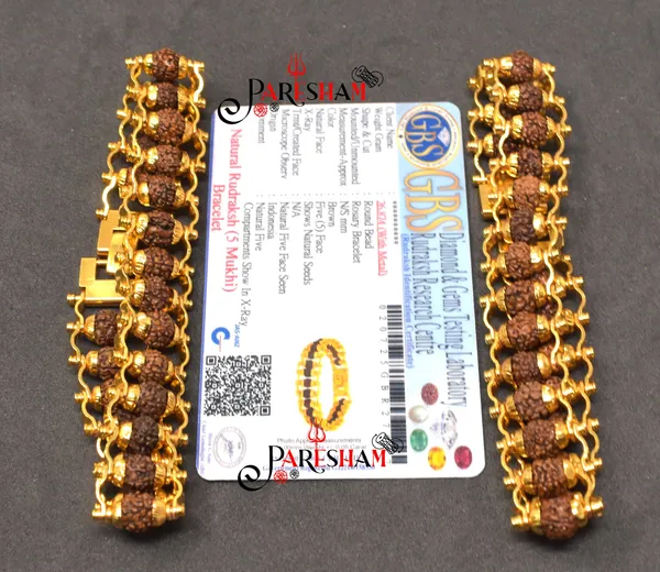 Brown_Gold_Plated_Modern_Rudraksha_Bracelet_Set_0F_2_Bracelet_|_5_Mukhi_Rudraksha_Beads