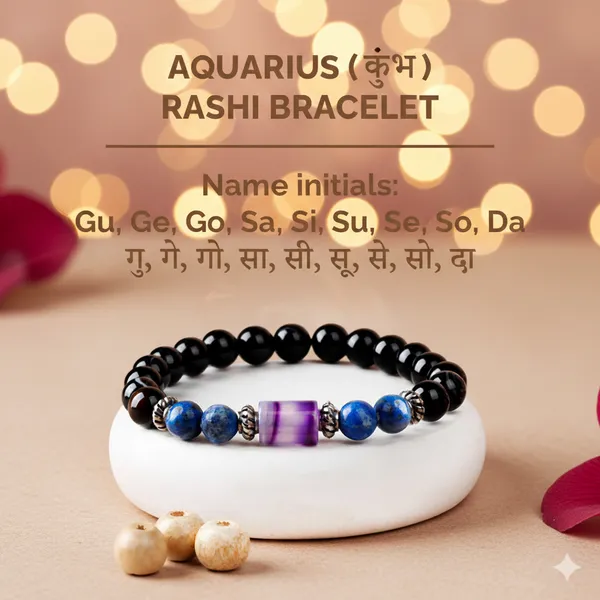 Aquarius__कुम्भ__Rashi_Bracelet_Best_Quality