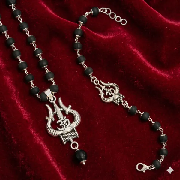 karungali_trishul_mala_Bracelet_Combo_|_om_trishul_pendant_mala_Bracelet_|_karungali_mala_original_|_black_beads_spiritual_chain_Bacelet_|_karungali_mala_Malai_Karungali_Bracelet_Certified