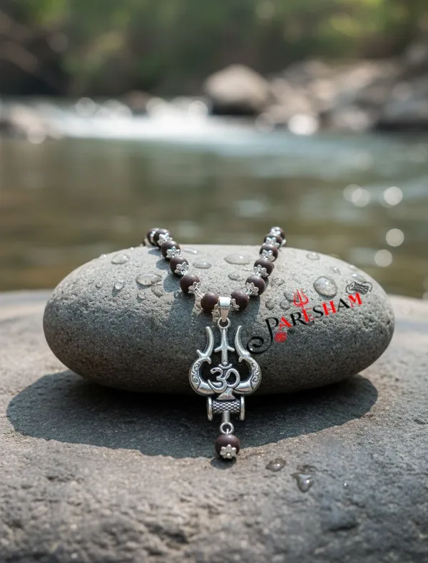 Silver_Plated_Karungali_Necklace_with_Trishool_Pendant_Yop_Quality