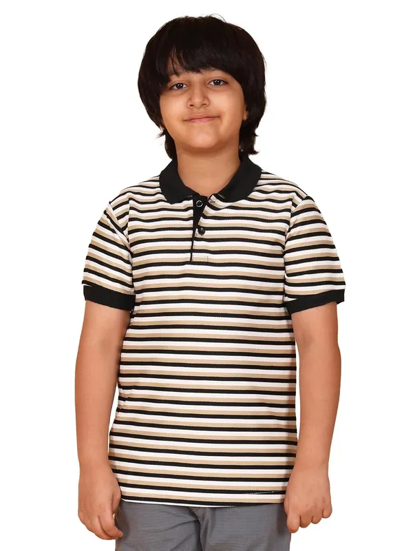 Camel_Striped_Cotton_Short_Sleeve_Round_Neck_T-Shirt_For_Boys