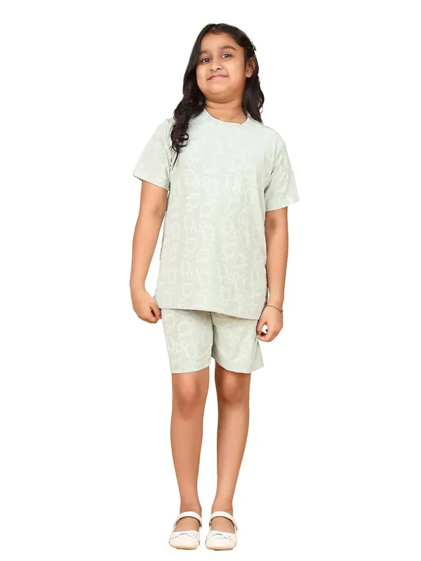 Pista_Cotton_Short_Sleeve_T-Shirt_With_Shorts_Co-Ord_Set_For_Girls