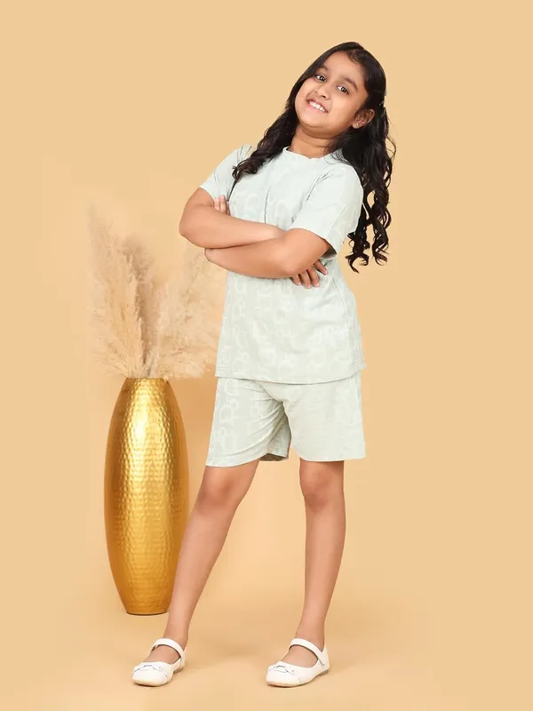 Pista_Cotton_Short_Sleeve_T-Shirt_With_Shorts_Co-Ord_Set_For_Girls