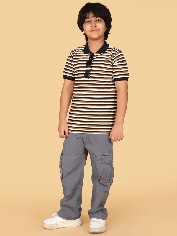 Mustard_Striped_Cotton_Short_Sleeve_Round_Neck_T-Shirt_For_Boys