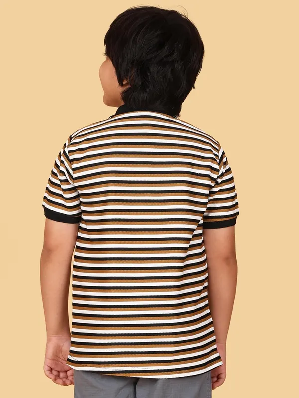 Mustard_Striped_Cotton_Short_Sleeve_Round_Neck_T-Shirt_For_Boys