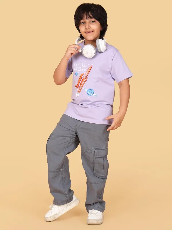 Peach_Cotton_Space_Galaxy_Print_Crew_Neck_Short_Sleeve_T-Shirt_For_Kids