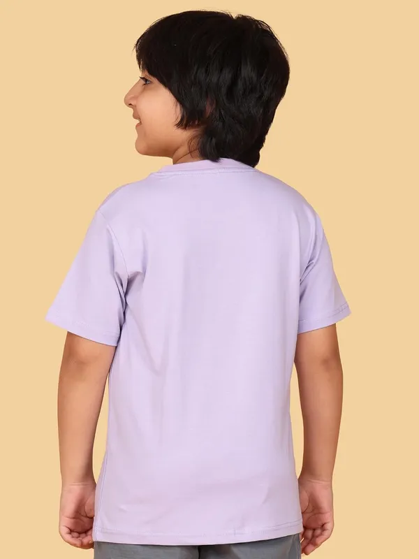 Peach_Cotton_Space_Galaxy_Print_Crew_Neck_Short_Sleeve_T-Shirt_For_Kids