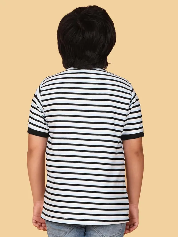 Sky_Striped_Cotton_Short_Sleeve_Round_Neck_T-Shirt_For_Boys