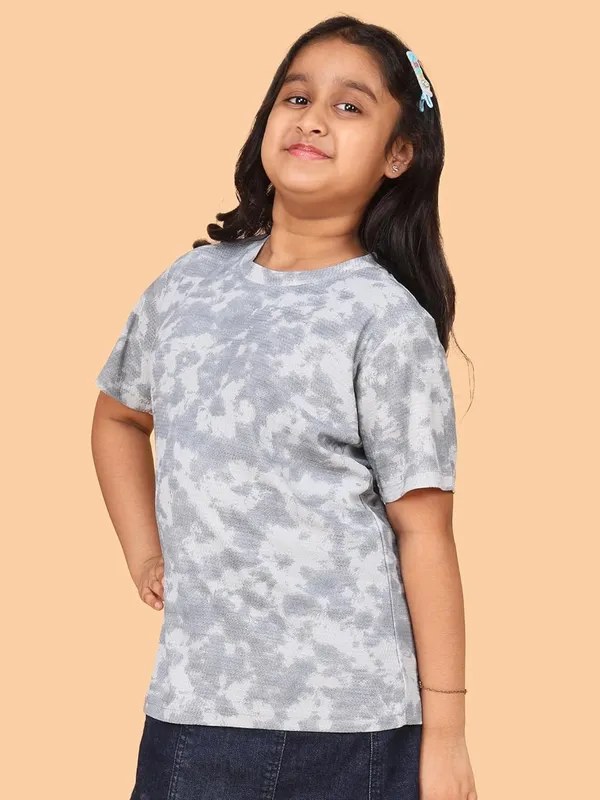 Grey_Cotton_Tie_Dye_Print_Short_Sleeve_Round_Neck_T-Shirt_For_Kids