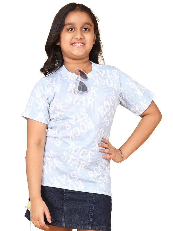 Sky_Cotton_Rock_Star_Print_Half_Sleeve_Round_Neck_T-Shirt_For_Girls