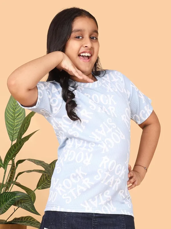 Sky_Cotton_Rock_Star_Print_Half_Sleeve_Round_Neck_T-Shirt_For_Girls