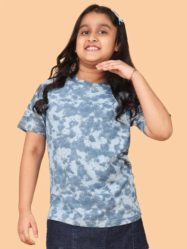 Sky_Cotton_Tie-Dye_Print_Short_Sleeve_Round_Neck_T-Shirt_For_Kids,_Regular_Fit,_Casual_Wear